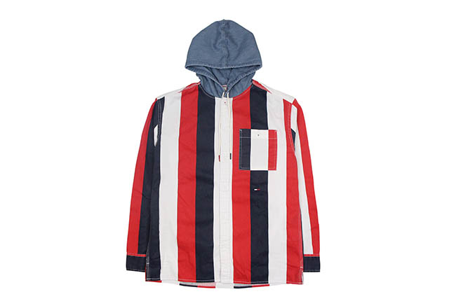 tommy hilfiger zip up shirt