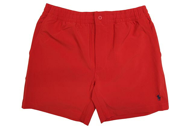 red swimming shorts