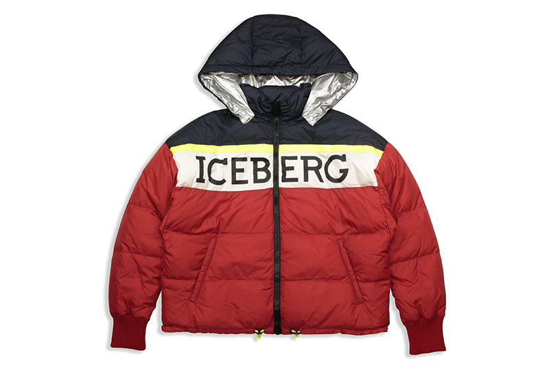 楽天市場】ICEBERG LOGO DOWN JACKET (NAVY/RED)アイスバーグ/ダウン