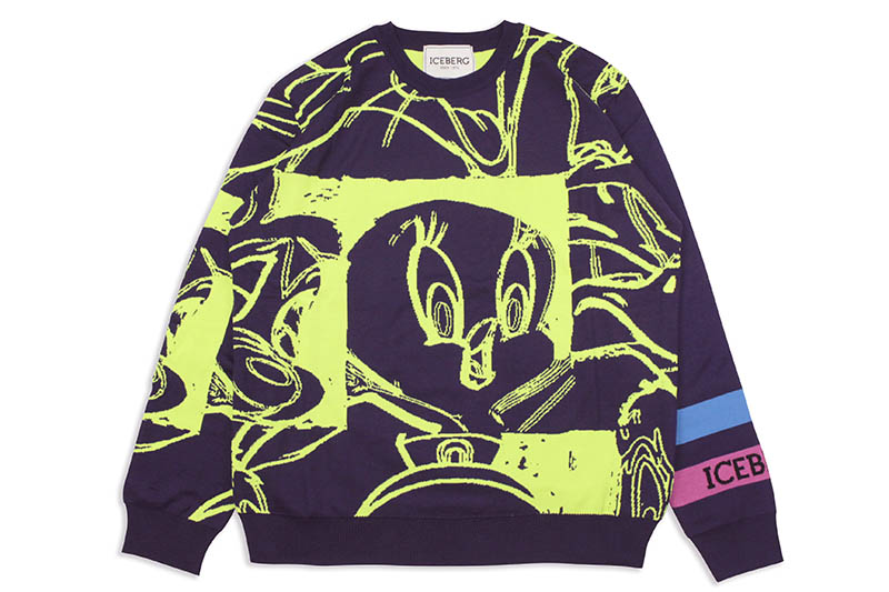 ICEBERG TWEETY KNIT SWEATER (PURPLE) アイスバーグ/ニットセーター/パープル