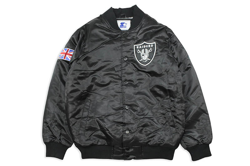 格安人気 楽天市場 Starter Las Vegas Raiders Brian Begley London Games Satin Jacket Ls8l0655 Black スターター バーシティジャケット スタジアムジャケット ラスベガスレイダース ブラック Grow Around グロウアラウンド 50 Off Prcs Org Pk