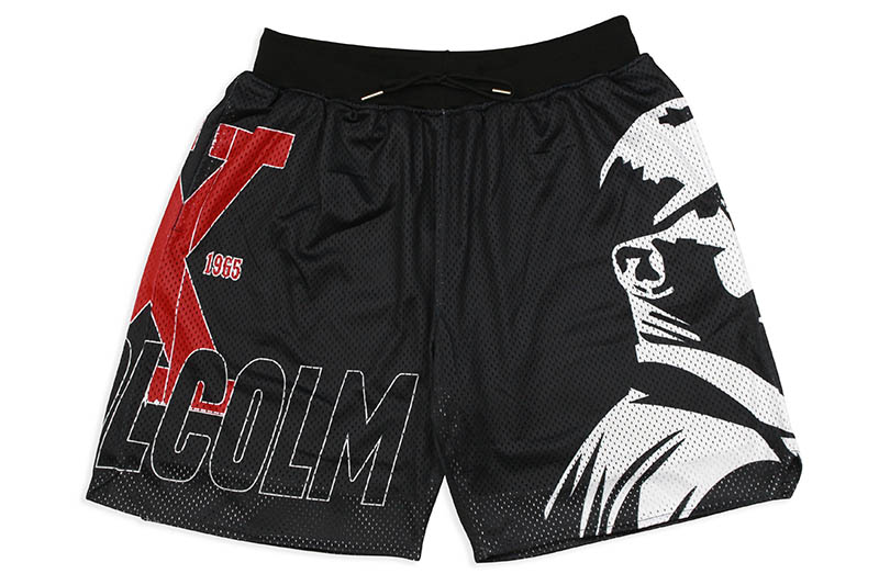 HEADGEAR CLASSICS MALCOLM X BASKETBALL SHORTS (HGC019-SHT-01:BLACK RED)ヘッドギア―クラシックス バスケットボールショーツ ブラック×レッド