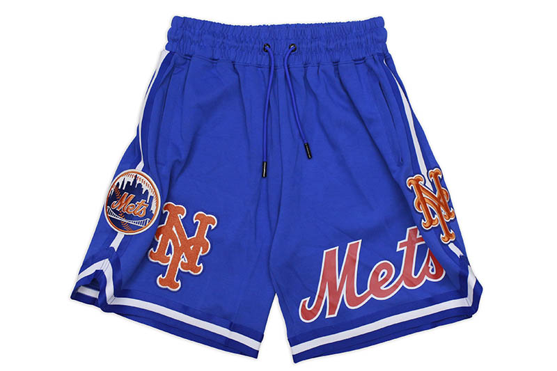 PRO STANDARD NEW YORK METS TEAM SHORTS (LMN331584:BLUE) プロスタンダード/ニューヨークメッツパイレーツ/ワッペン/コットンショーツ/ブルー