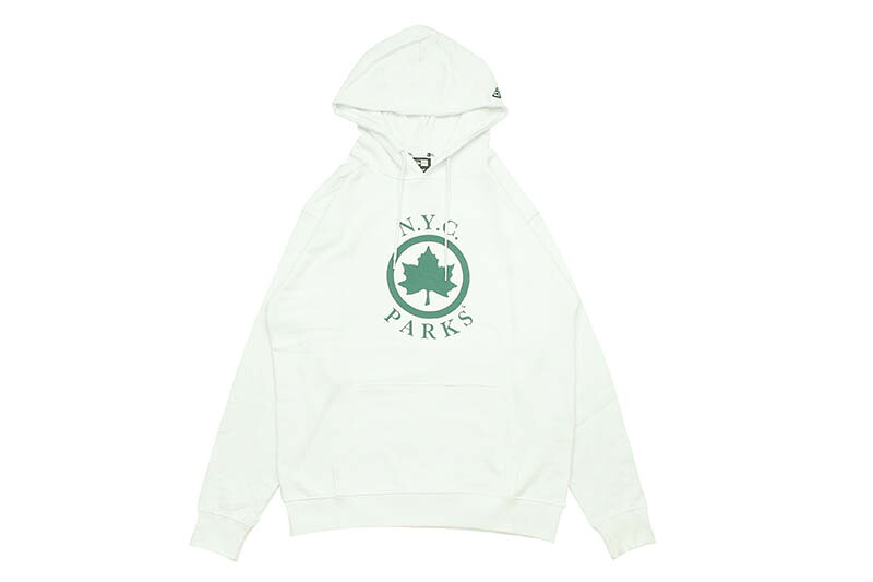NEW ERA NYC PARKS PULLOVER HOODIE (WHITE)ニューエラ/プルオーバーフーディー/ホワイト｜GROW AROUND グロウアラウンド