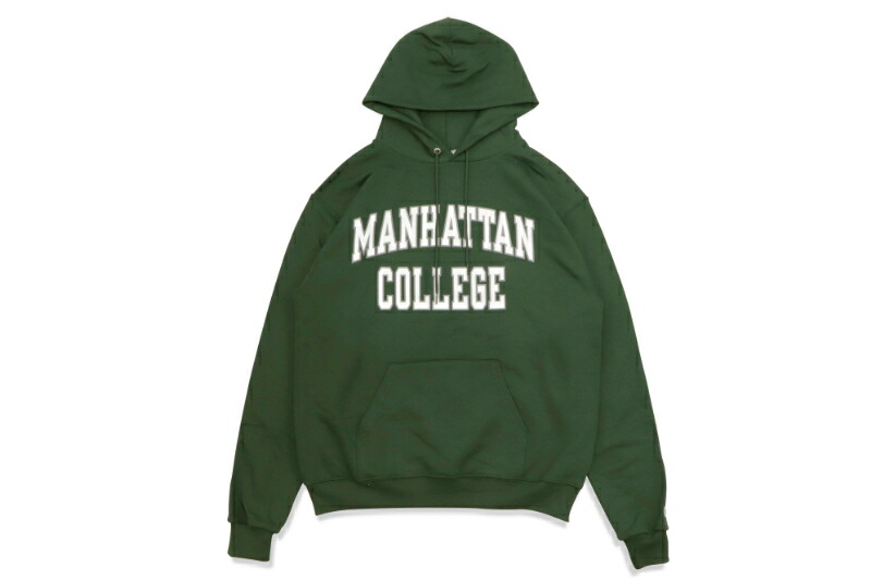 CHAMPION MANHATTAN COLLEGE HOODED SWEATSHIRT (DARK GREEN)チャンピオン/フーデッド/ダークグリーン｜GROW AROUND グロウアラウンド 9,196円