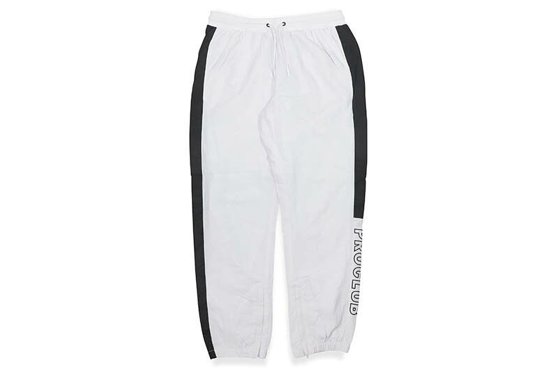PRO CLUB FULL COURT WINDBREAKER PANTS (WHITE/BLACK) 03PC0503 15PC0507 プロクラブ/ウインドブレーカーパンツ/ホワイト×ブラック
