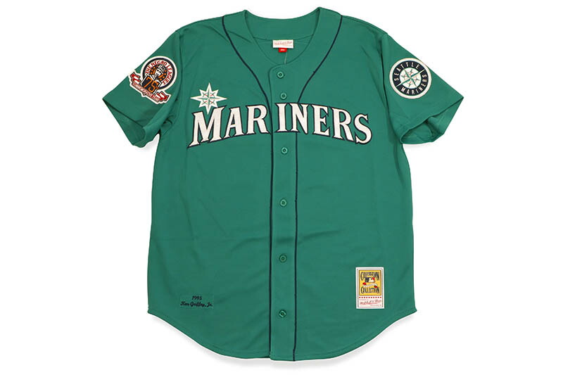 MITCHELL & NESS AUTHENTIC JERSEY (SEATTLE MARINERS/KEN GRIFFEY JR/#24/1995:TURQUOISE) AJY1EL18103 ミッチェル&ネス/ベースボールジャージ/シアトルマリナーズ/ターコイズブルー