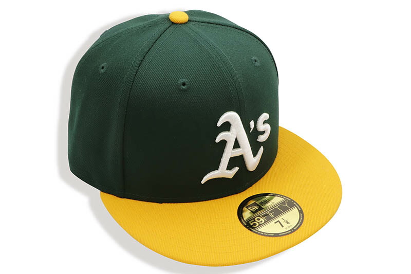 NEW ERA OAKLAND ATHLETICS AUTHENTIC COLLECTION 59FIFTY FITTED CAP (GREY UNDER VISOR/DARK GREEN GOLD VISOR) 70689569 13334187 ニューエラ/フィッテッドキャップ/MLB/オークランドアスレチックス/バダークグリーン/ツバ裏グレー 4,235円