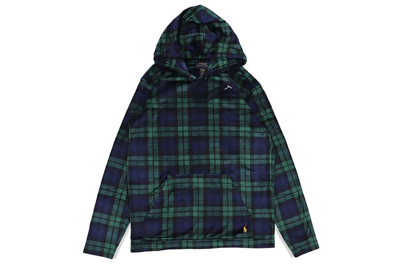 Polo Ralph Laurenパッチワークチェックジップフリースフーディ Polo Ralph Laurenパッチワークチェックジップフリースフーディ