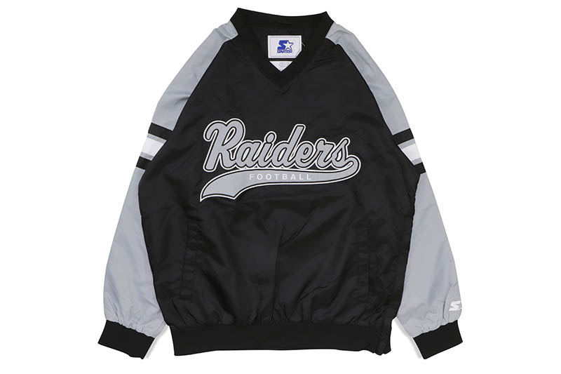STARTER LAS VEGAS RAIDERS NYLON PULLOVER WINDBREAKER (LS200164-RAD:BLACK) スターター/プルオーバージャケット/ラスベガスレイダース/ブラック 17,182円