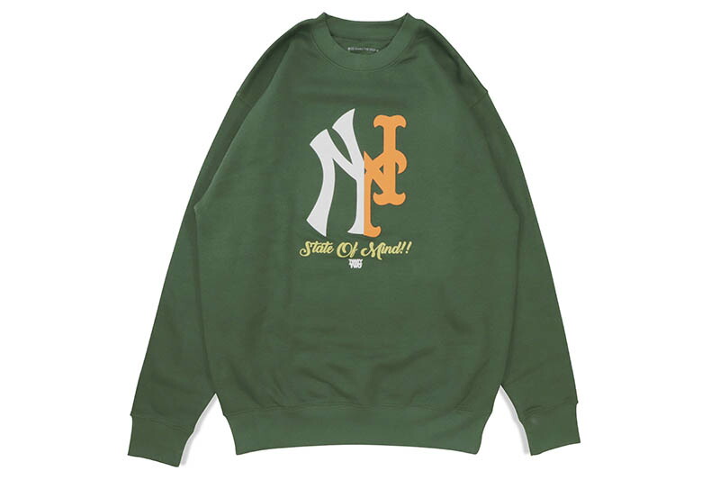 TWNTY TWO NY CREW (DARK GREEN) トゥエンティートゥー/クルーネックスウェット/ダークグリーン
