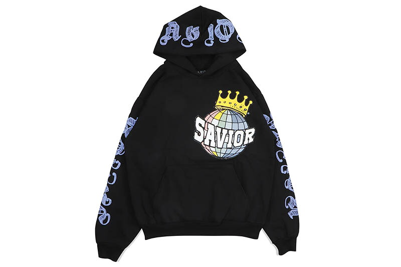 JAETIPS SAVIOR WORLD RUNNER HOODIE (BLACK) ジェーティップス/プルオーバーフーディー/ブラック