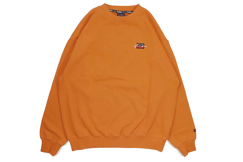 FUBU WAPPEN SWEAT (FAM-41718:ORANGE) フブ/クルーネックスウェット/オレンジ