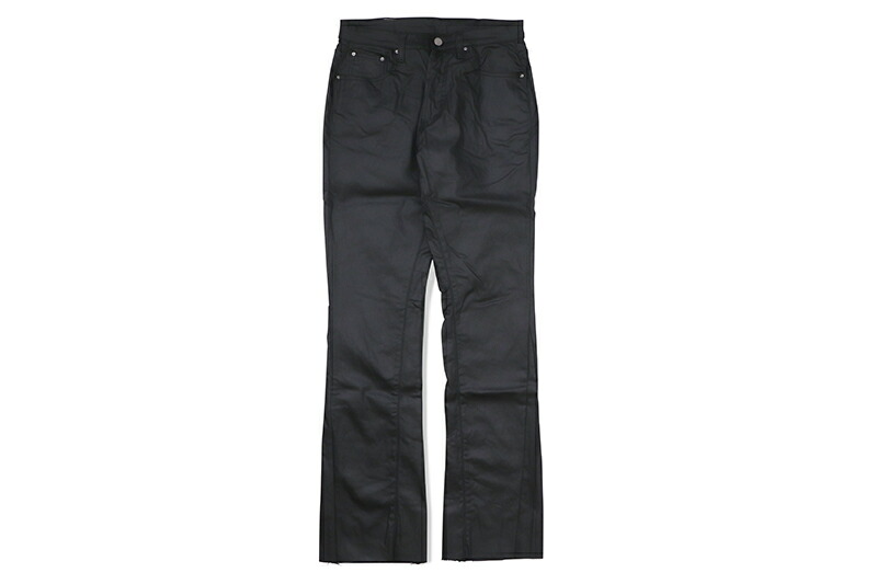 【楽天市場】mnml B447 WAXED FLARE DENIM (D510WAX BLACK)ミニマル/ワックスドフレアデニムパンツ