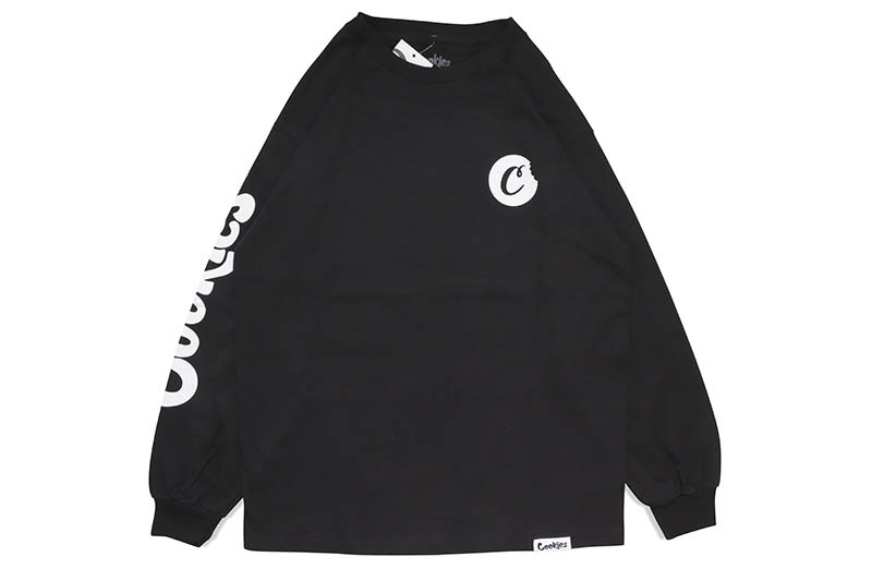楽天市場】COOKIES C-BITE LOGO L/S TEE (BLACK/COOKIES BLUE