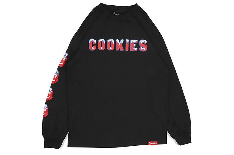 楽天市場】COOKIES C-BITE LOGO L/S TEE (BLACK/COOKIES BLUE 