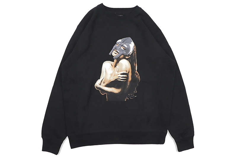 CLASSIC MATERIAL NY SADE / VILLAIN CREW (BLACK)クラシックマテリアルニューヨーク/SADE/シャーデー/MF DOOM/エムエフドゥーム/クルーネックスウェット/ブラック|GROW AROUND グロウアラウンド