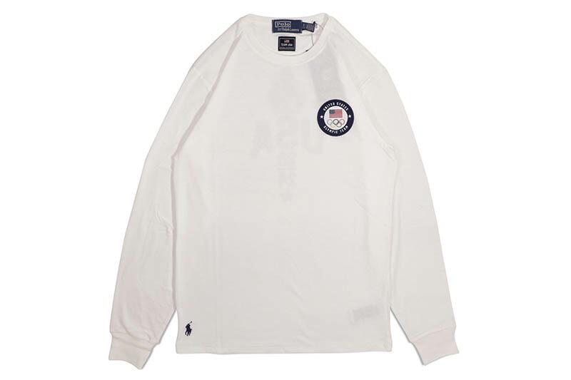 POLO RALPH LAUREN TEAM USA JERSEY GRAPHIC T-SHIRT (710944365001:WHITE) ポロラルフローレン/パリオリンピック/ロングスリーブTシャツ/ホワイト