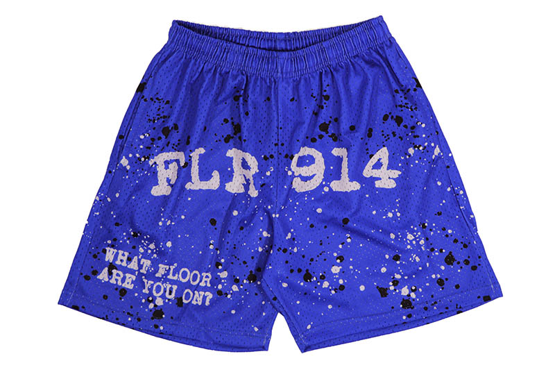 楽天市場】FLOOR 914 POWDER BLUE SPLATTER SHORTSフロアー