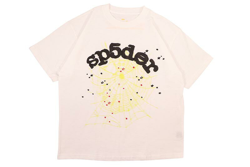 SP5DER YELLOW WEB T-SHIRTS スパイダー/アトランタ/ニューヨーク/ドリル/トラップ/ヤングサグ/ショートスリーブTシャツ/クリーム