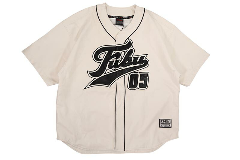 UBU FAUX LEATHER BASEBALL SHIRTS (FAM-51100:WHITE) フブ/ベースボールシャツ/ホワイト