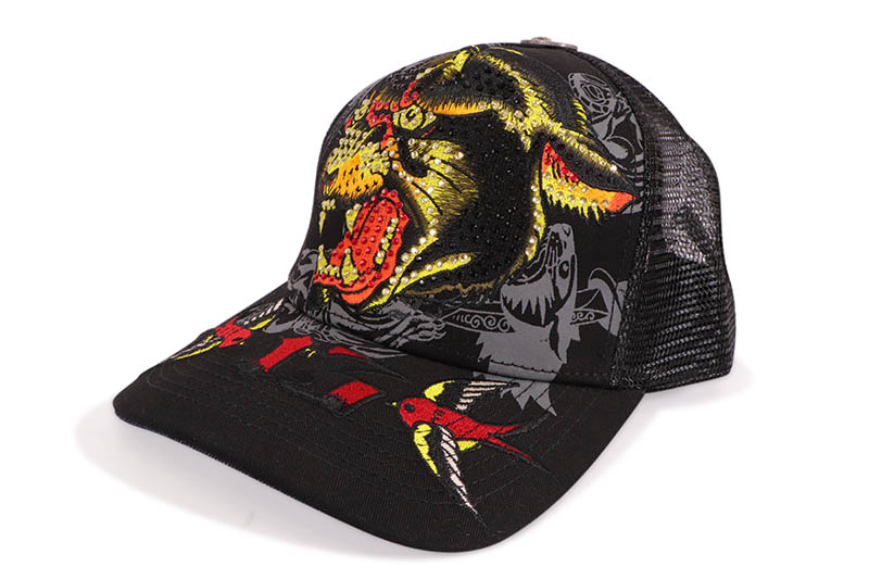 帽子 ED HARDY mesh cap Ed Hardy（エドハーディー） ラインストーン メッシュキャップ