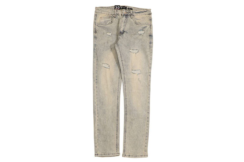 WAIMEA SKINNY JEANS WITH MINIMAL RIPS (M8344D:BLEACH WASH) ワイメア/デニムパンツ/ブリーチウォッシュ