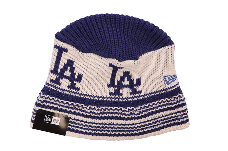 NEW ERA LOS ANGELES DODGERS KNIT BUCKET (INDIGO BLUE/CHROME) 14667669 ニューエラ/ロサンゼルスドジャース/ニットバケットハット/インディゴブルー クローム