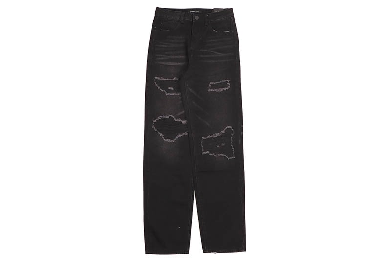 EMBELLISH KEVIN STRAIGHT DENIM (EMBSUM24-038:BLACK) エンベリッシュ/ストレートデニム/デニムパンツ/ブラック