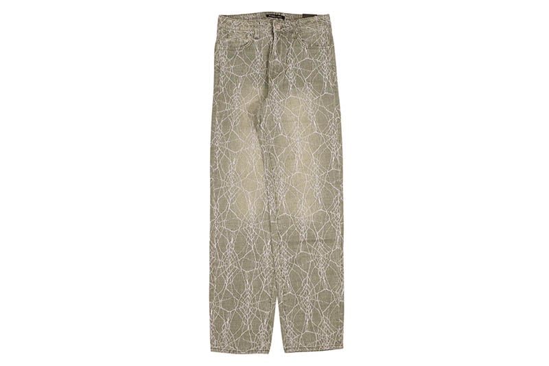 EMBELLISH SPIDER BAGGY FIT DENIM (EMBHOL124-016:LIGHT GREEN) エンベリッシュ/バギーデニム/デニムパンツ/ライトグリーン