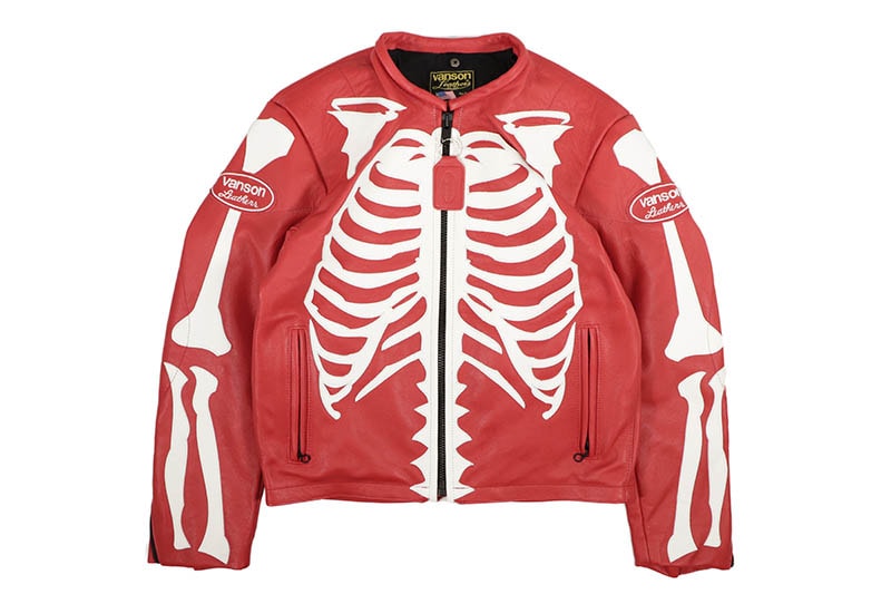 楽天市場】VANSON BONES FLAT-TRACK JACKET (BONE:BLACK)バンソン