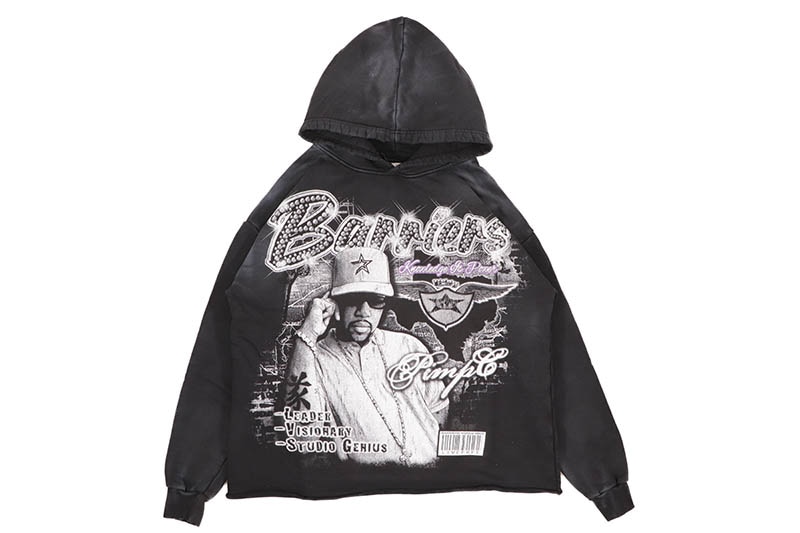 BARRIERS PIMP C HOODIE (BLACK) バリアー/ニューヨーク//プルオーバーフーディー/ブラック