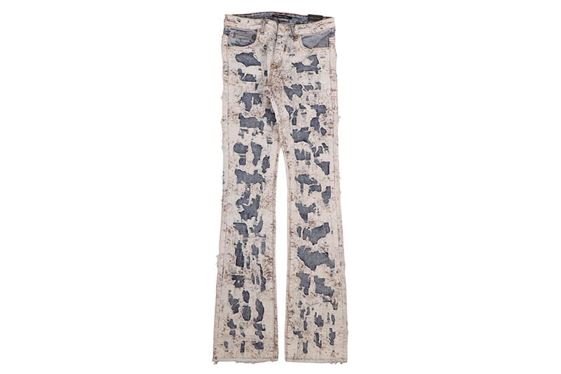 EMBELLISH AKITA BORO FLARE DENIM (EMBSUM24-036:BLUE) エンベリッシュ/フレアデニム/デニムパンツ/ブルー