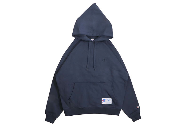 CHAMPION ACTION STYLE HOODED SWEATSHIRT (C3-Y135-370:NAVY)チャンピオン/プルオーバーフーディー/スーパーフリース/ネイビー｜GROW AROUND グロウアラウンド 10,419円