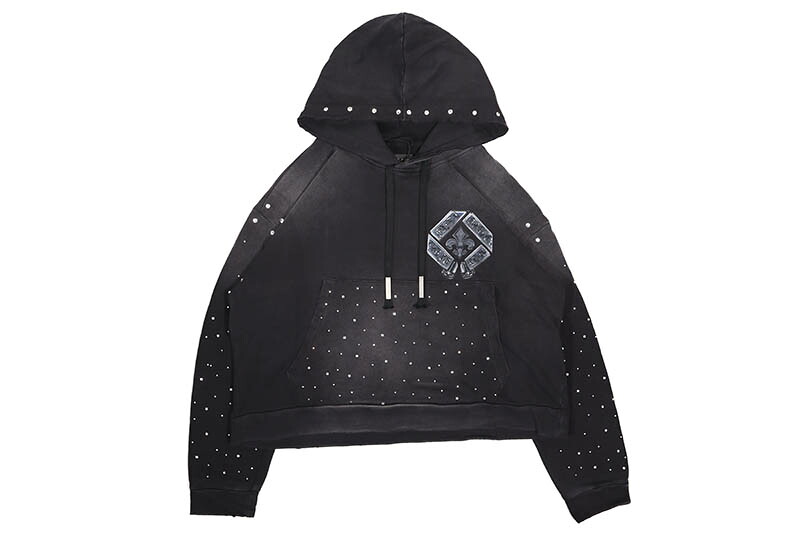 楽天市場】FIRST ROWFIRST ROW WASHED CROP RHINESTONE HOODIE 