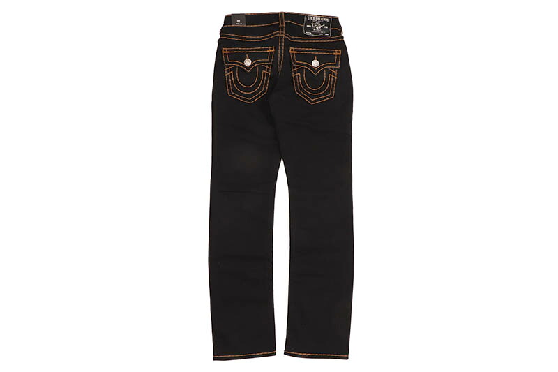 TRUE RELIGION RICKY SUPER T STRAIGHT JEAN 34" (109562:BODY RINSE BLACK)トゥルーレリジョン/デニムパンツ/ボディーリンスブラック｜GROW AROUND グロウアラウンド