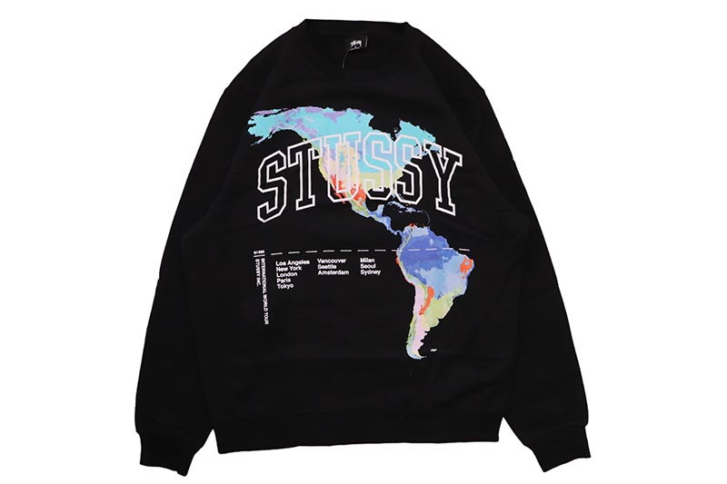 STUSSY THERMAL CREW (BLACK) 1914630 ステューシー/クルーネックスウェット/ブラック
