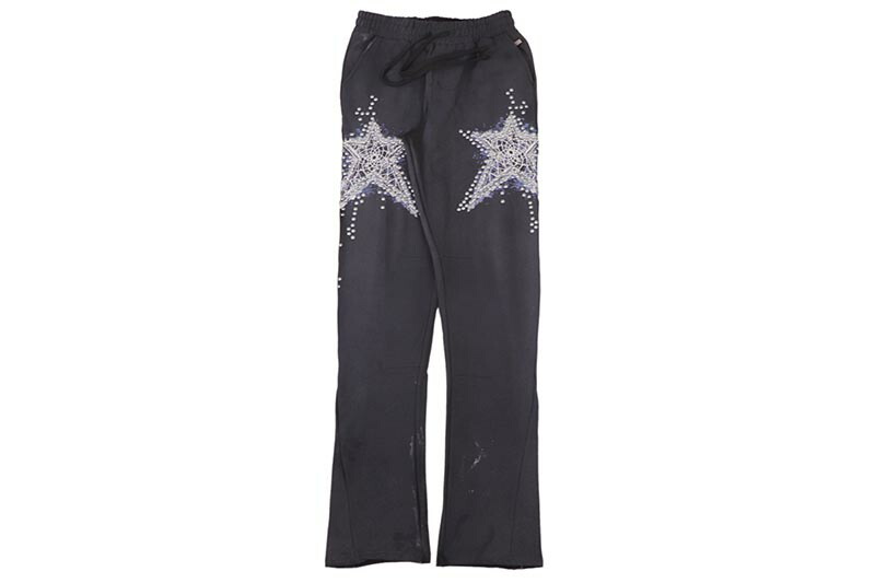 HUDSON OUTERWEAR DREAMSTATE STAR STUDS FLARE JOGGER (609:BLACK) ハドソンアウターウェア/ニューヨーク/ストリート/スウェットパンツ/ブラック