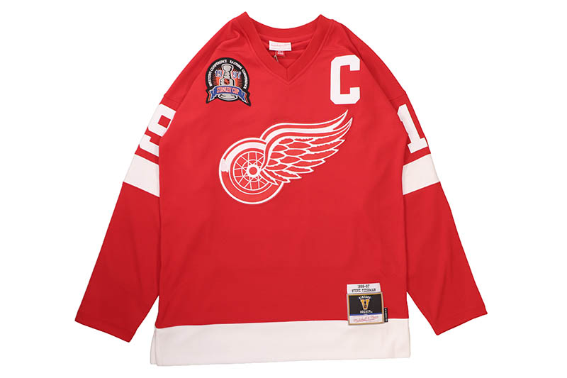 MITCHELL & NESS POWER PLAY PLAYER JERSEY (DETROIT REDWINGS/1996-97:STEVE YZERMAN/#19/RED) JY9015 ミッチェル&ネス/フットボールジャージー/デトロイトレッドウィングス/レッド