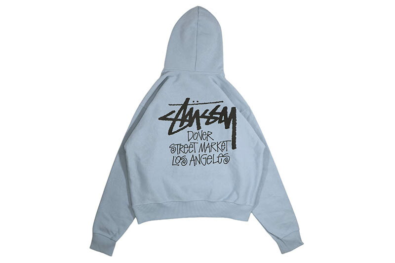 STUSSY STOCK DSM LOS ANGELES HOOD (SLATE) ステューシー/ドーバーストリートマーケットロサンゼルス/プルオーバーフーディー/スレート ブルー
