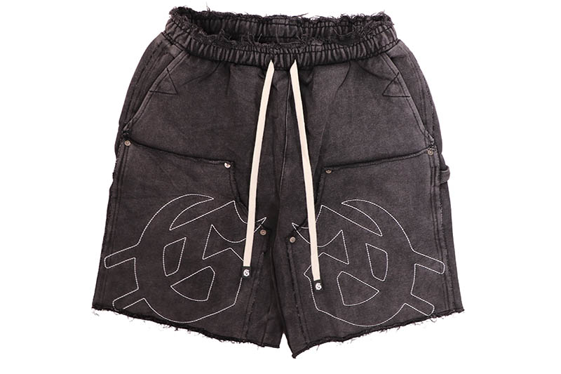 GODSPEED CARPENTER DISTRESSED SHORTS (BLACK)ゴッドスピードニューヨーク/スウェットショーツ/ブラック|GROW AROUND グロウアラウンド