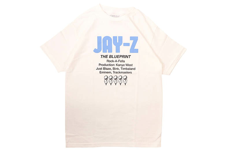 CLASSIC MATERIAL NY THE SOURCE (THE BLUEPRINT) T-SHIRTS (WHITE)クラシックマテリアルニューヨーク/ショートスリーブティーシャツ/ホワイト｜GROW AROUND グロウアラウンド