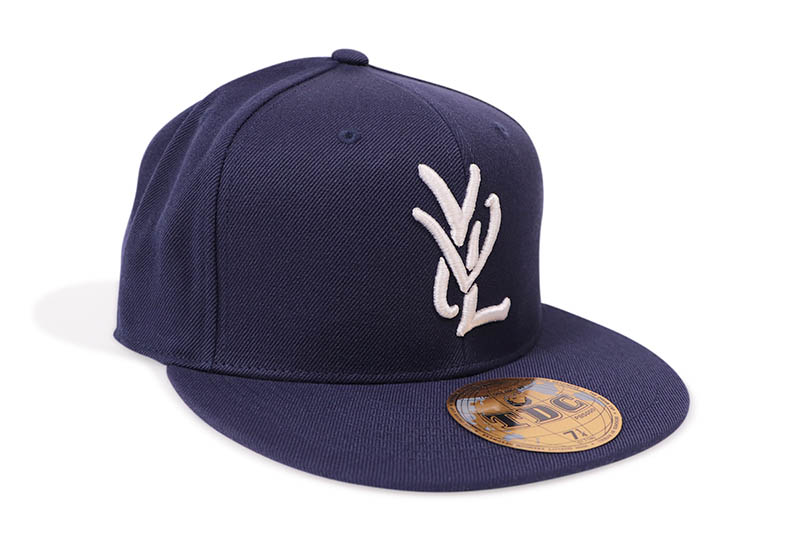 YVL CAP (WHITE ON NAVY)プレイボーイ・カーティ/ヤング・バンプ・ライフ/フィッテッドキャップ/ネイビー｜GROW AROUND グロウアラウンド