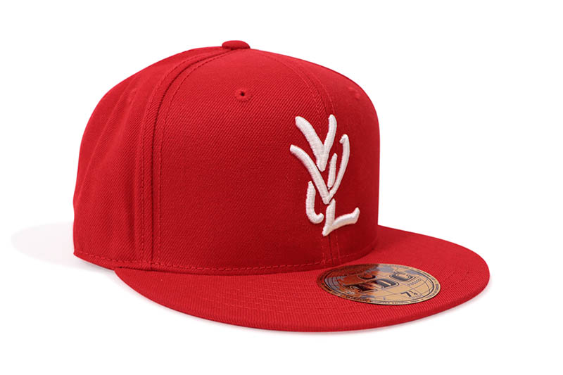 YVL CAP (WHITE ON RED)プレイボーイ・カーティ/ヤング・バンプ・ライフ/フィッテッドキャップ/レッド｜GROW AROUND グロウアラウンド