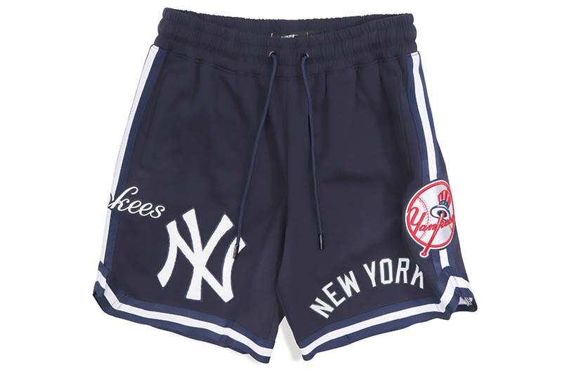 PRO STANDARD NEW YORK YANKEES TEAM SHORTS (LNY331606:MIDNIGHT NAVY)プロスタンダード/ニューヨークヤンキース/ワッペン/コットンショーツ/ミッドナイトネイビー｜GROW AROUND グロウアラウンド