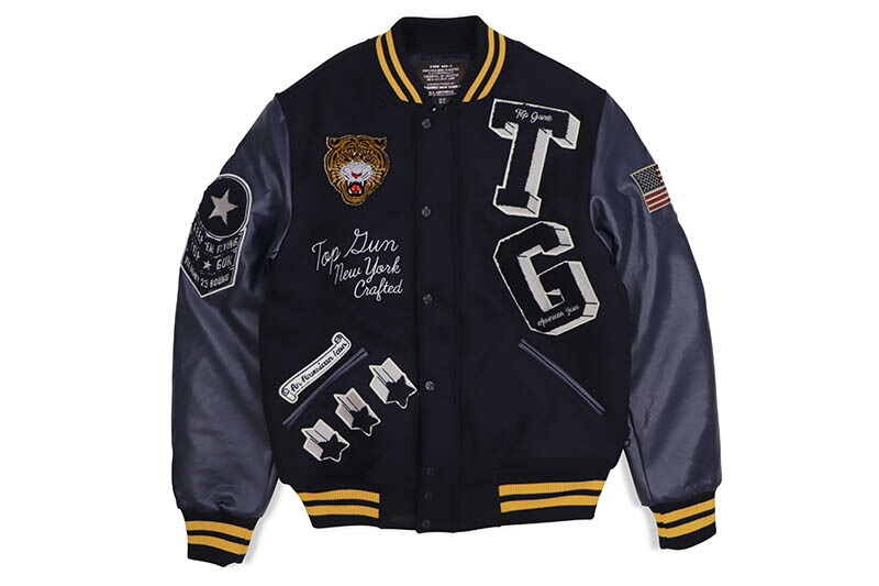 楽天市場】TOP GUN “GOAT” VARSITY JACKET (TGJ2249:BLACK 楽天市場】TOP GUN “GOAT” VARSITY JACKET (TGJ2249:BLACK