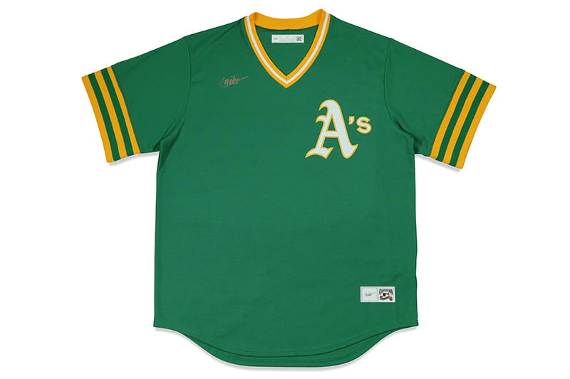 NIKE MLB OAKLAND ATHLETICS COOPERSTOWN 1982-92 BASEBALL JERSEY (C267-KOKA-OKA-UCT:KELLY GREEN) ナイキ/ベースボールジャージ/オークランドアスレチックス/ケリーグリーン