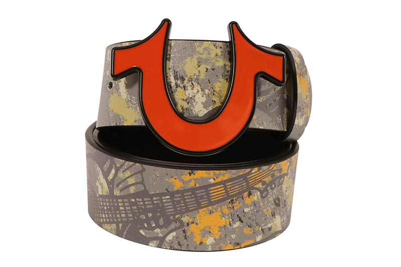 TRUE RELIGION CAMO PRINT HORSESHOE BUCKLE BELT (TR3066:CAMO) トゥルー レリジョン/レザーベルト/ホースシュー/カモ