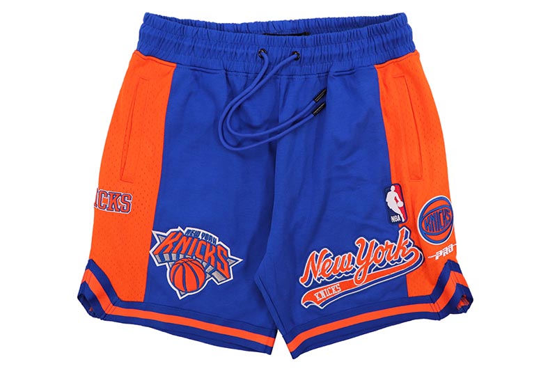 PRO STANDARD NEW YORK KNICKS SCRIPT TAIL DOUBLE KNIT 2.0 SHORT (BNK3515427-RYO:ROYAL BLUE/ORANGE) プロスタンダード/ニューヨークニックス/ショーツ/ロイヤルブルー オレンジ