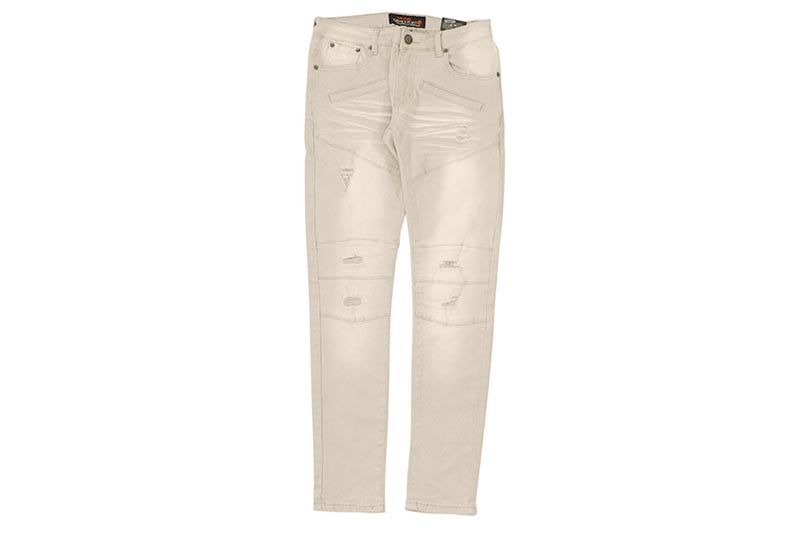 COPPER RIVET RIPPED SLIM FIT JEANS (333042-SD:SAND) コッパーリベット/ニューヨークブランド/セレクトショップ/アンダーグラウンド/スリムフィット/ジーンズ/ウォッシュ加工/サンド 8,250円